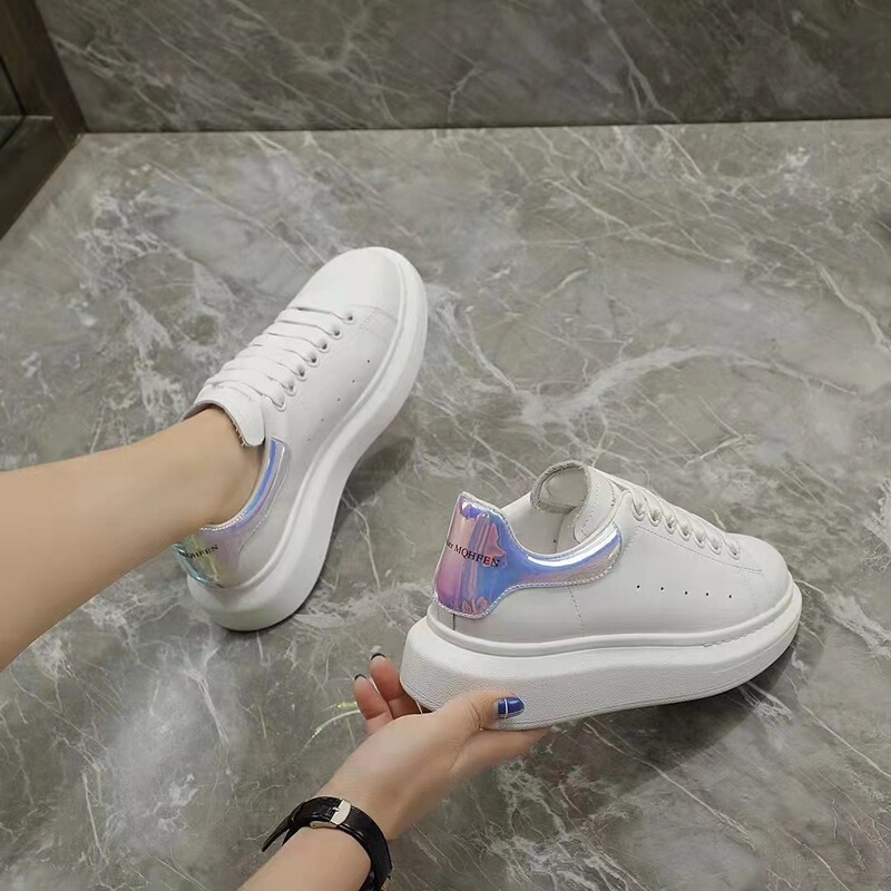跨境高版本麦昆厚底小白鞋女2025新款真皮内增高情侣休闲板鞋女鞋|undefined