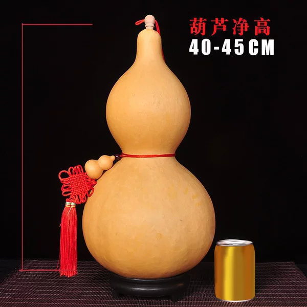 40-45 cm, good shape, wooden plug added to the opening, base and Chinese knot included ✓