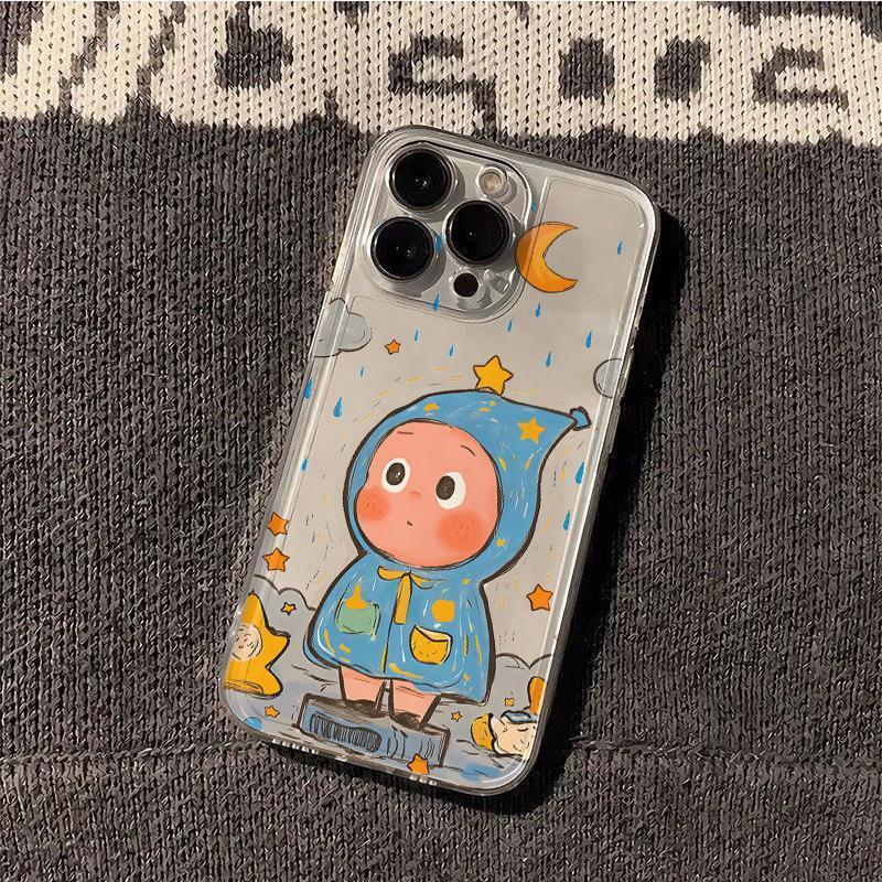 Raincoat Star People Phone Case Suitable for Apple 17Promax Iphone16 Fun 15 Cute 13 Soft Case 12 Raincoat Star People Phone Case Suitable for Apple 17Promax Iphone16 Fun 15 Cute 13 Soft Case 12