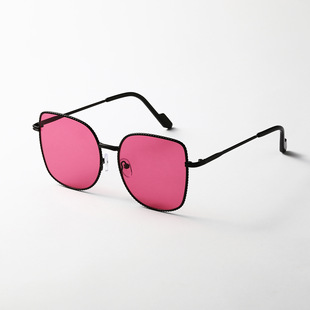 Triangle Cat's Eye Colorful Fine Frame Spring Sunglasses display picture 2