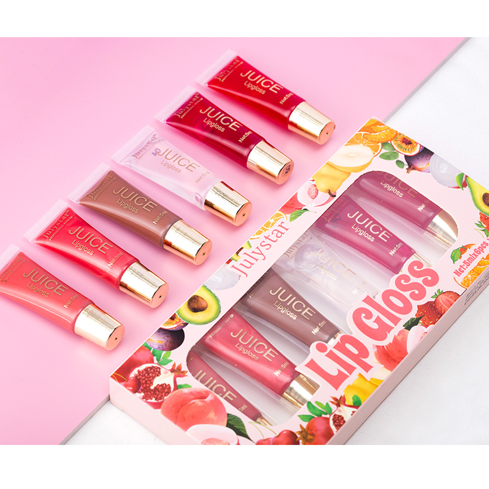 Julystar's best-selling Hydrating Lip Gloss with fruity flavor, long-lasting moisturizing and hydrating soft tube lip gloss set undefined