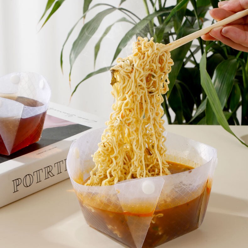 Dormitory Instant Noodle Bowl, Foldable Bowl, Outdoor Travel Water Cup, Camping Set, High-Temperature Resistant Tableware, Chinese Style, Household Use