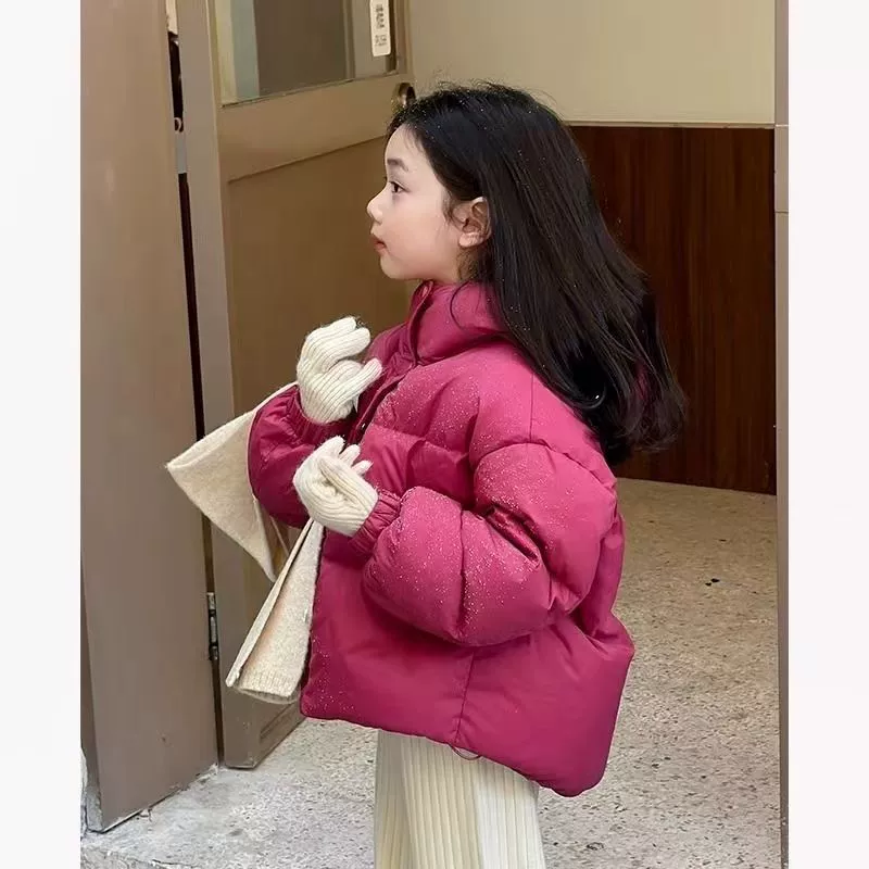 Children's Down Jacket, Teen Girls, Korean-Western Style, Thick Insulated Hoody