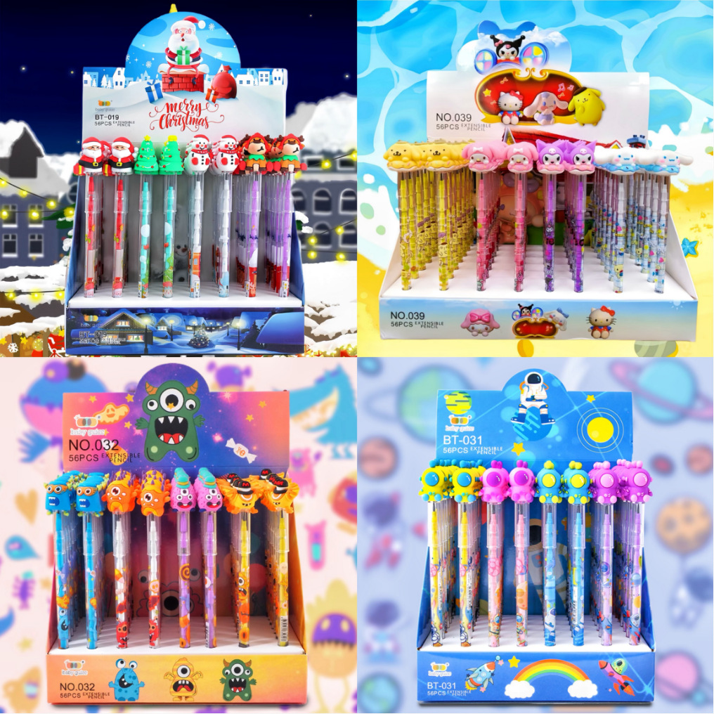 Regalos de Navidad empalmado lápiz sin afilado adorable lápiz de huevo creativo de bala engrosado no es fácil romper lápiz