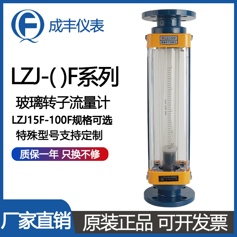 高精度LZJ-50F玻璃转子流量计 左进右出特制 氧气流量计设备配套