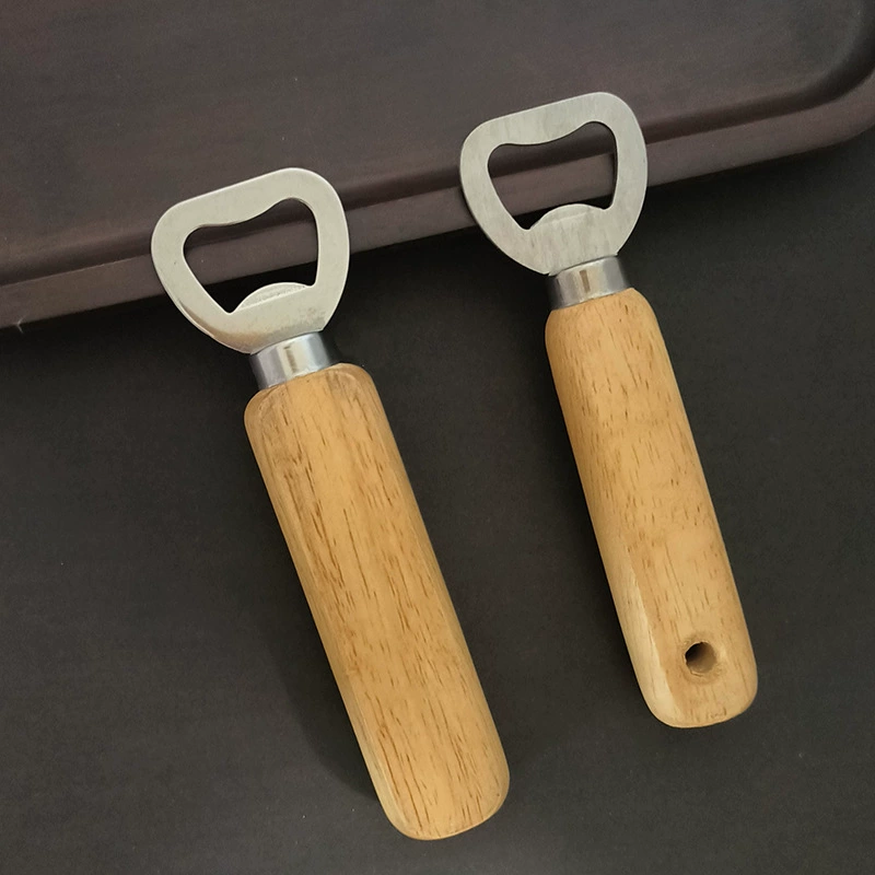 Оптовая резиновые деревянные пиво отвертка Творческий открывалка для бутылок пива деревянные вина открывалка деревянная ручка открывалка для бутылок
