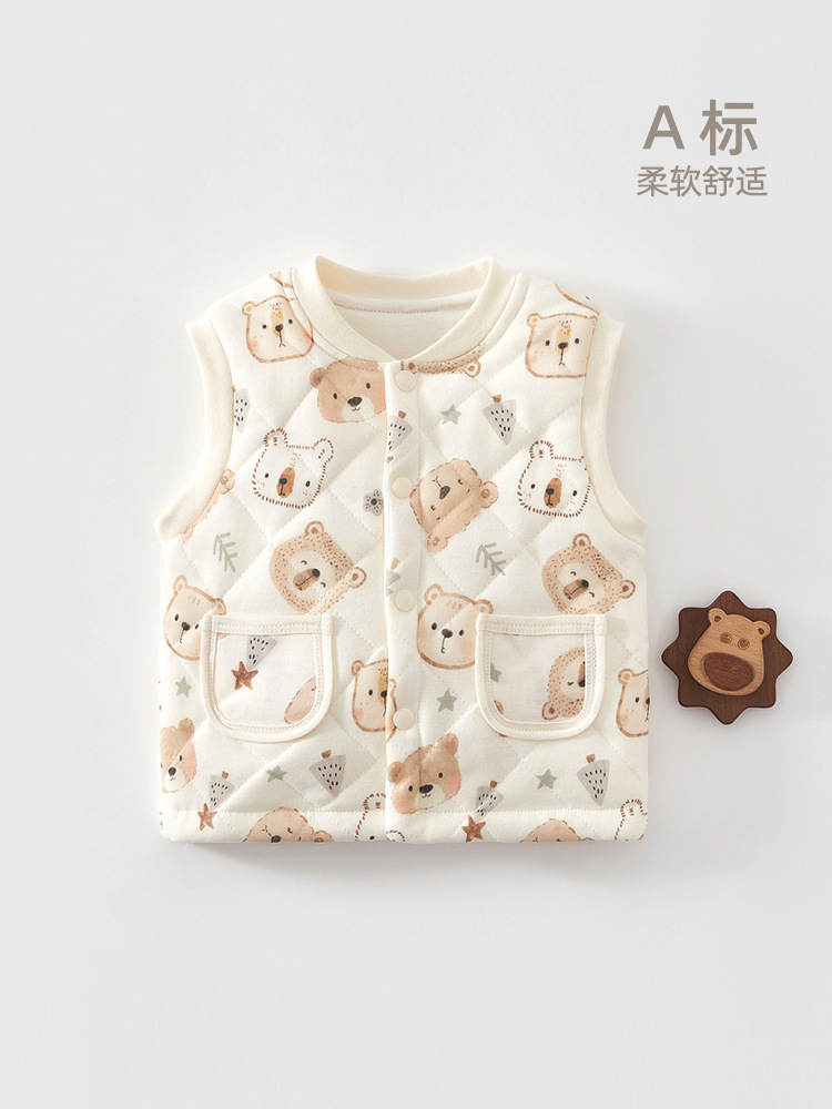 Children's demi-season cotton vest for boys