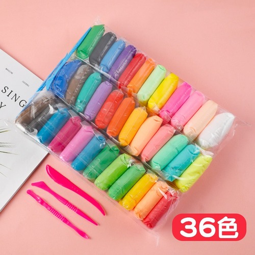 Ultra-light clay 24 colors 36 colors plasticine healthy color mud space snowflake light mud soft pottery sand children diy clay