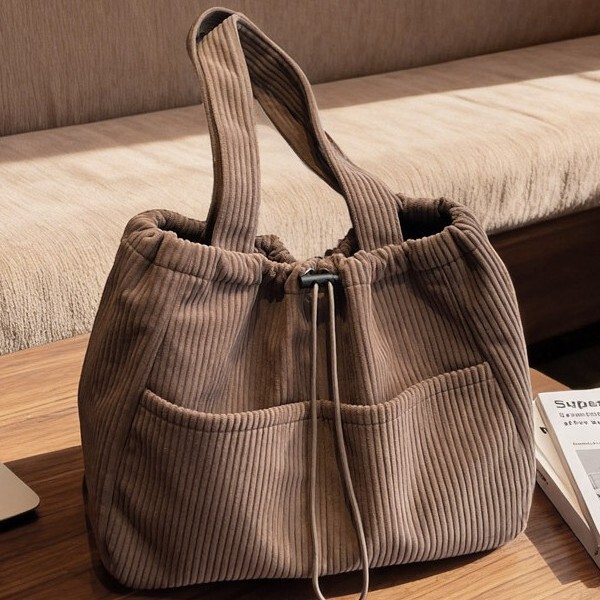Corduroy Large Capacity Casual 2025 Personalized Fashion New Casual Portable Commuting Shoulder Casual Bag Women's Bag Corduroy Large Capacity Casual 2025 Personalized Fashion New Casual Portable Commuting Shoulder Casual Bag Women's Bag