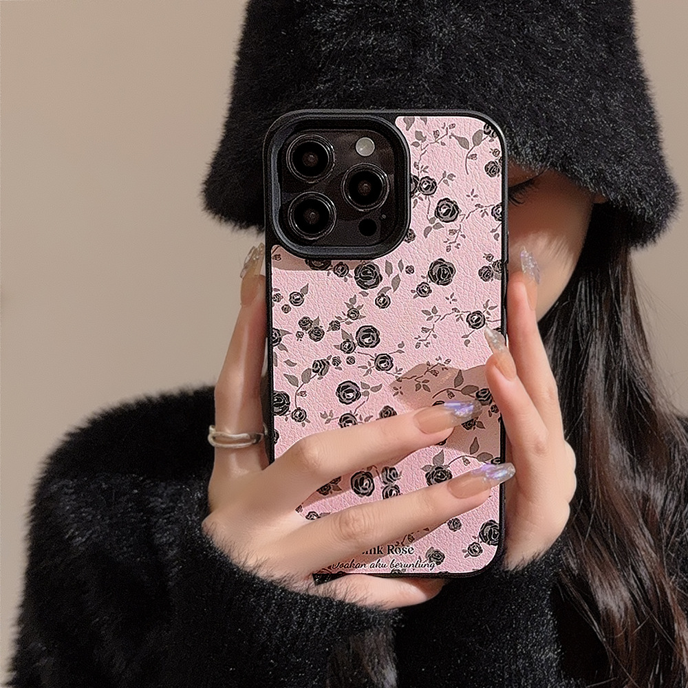 Protective Phone Case With Rose Flower Design For Iphone_voghion.com