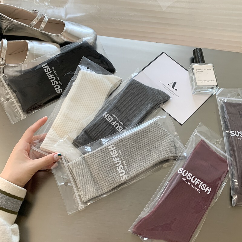 Women's Pure Cotton Socks for Spring and Autumn, Breathable Japanese-Style Anke La Red Socks, Sweat-Absorbent Versatile Long Tube Socks, Cotton Socks Women's Pure Cotton Socks for Spring and Autumn, Breathable Japanese-Style Anke La Red Socks, Sweat-Absorbent Versatile Long Tube Socks, Cotton Socks
