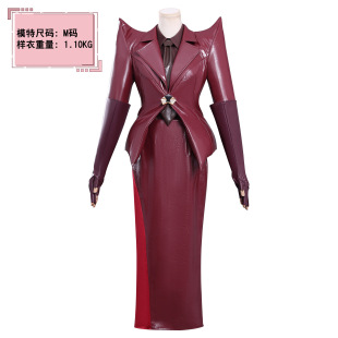 电影盖比的娃娃屋cos猫女士cos棕红色皮衣猫女士角色扮演cosplay-阿里巴巴