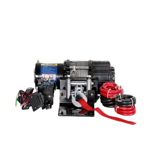 Wire rope 12V24V DC electric winch 4000 pounds with high-strength wire rope car self-rescue
