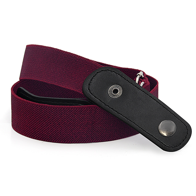 Cinturón perezoso invisible sin costuras estilo ins banda elástica cinturón sin punzonado cinturón de jeans para mujer