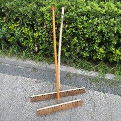 Wholesale bristle brush hard bristle brush wooden handle brown broom sweeping brush water floor brush bathroom brush tile cleaning floor brush