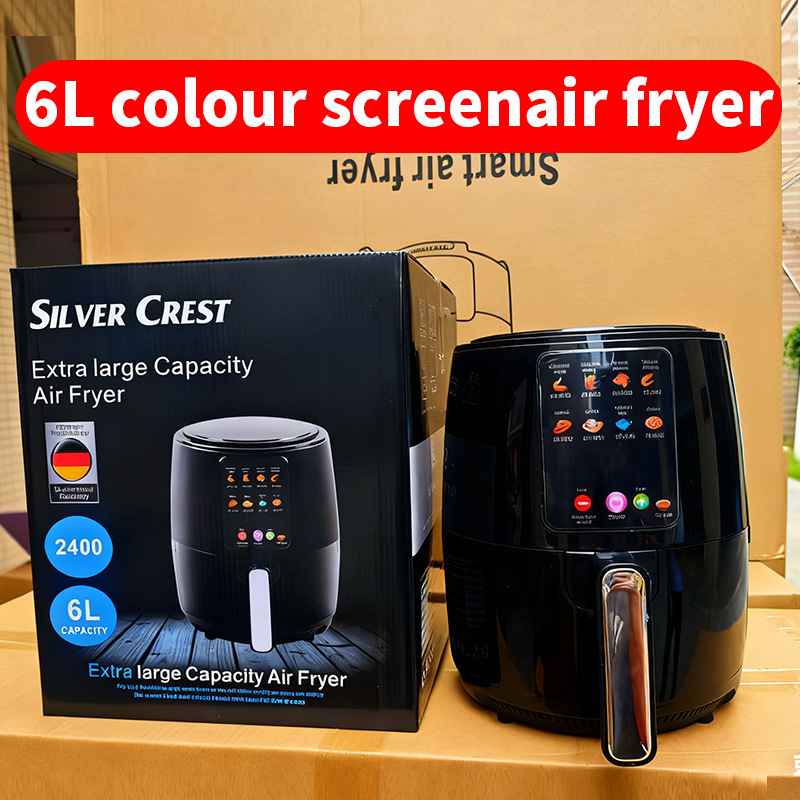 6L Air Fryer Multifunctional Smart Touch Screen Oven Large Capacity Air Fryer Electric Fryer French Fries Machine