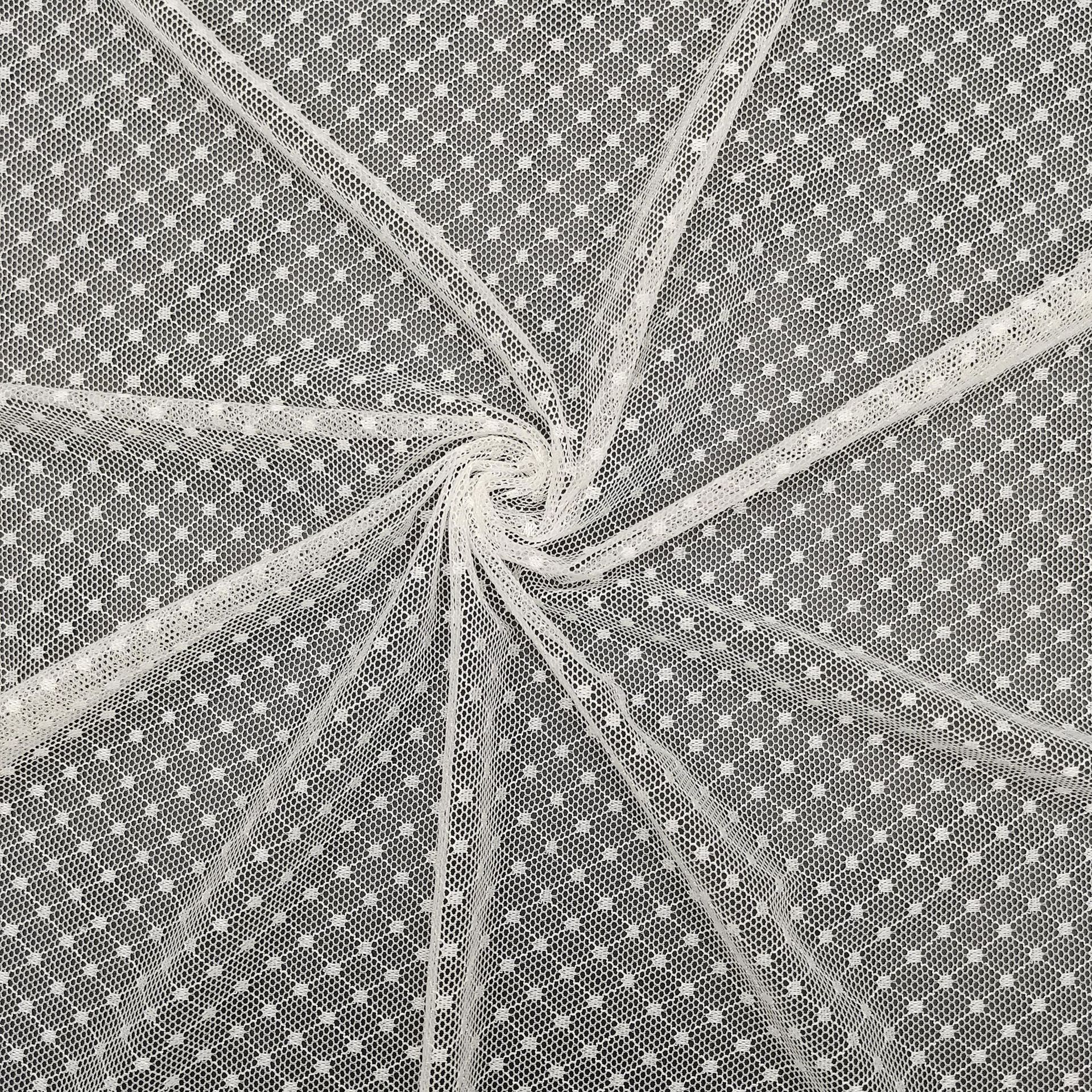 经编尼龙菱形亮光点点网眼布 婚纱布料裙摆辅料 内衣面料 50gsm