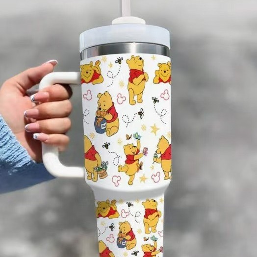 Transfronterizo Amazon 40oz Sanrio dibujos animados KT gato serie termo taza de hielo taza de café portátil con mango