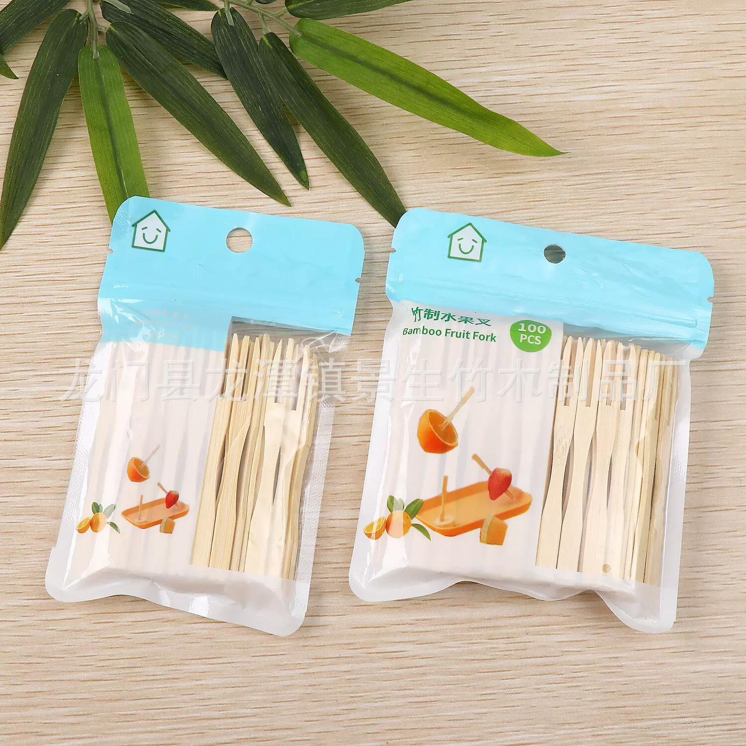 厂家批发水果叉竹制水果叉甜品竹叉水果叉酒吧KTV一次性水果叉