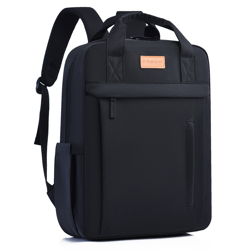 Populair nieuw model studentenrugzak, draagbare laptoptas, multifunctionele opbergruimte, effen kleur, eenvoudig ontwerp_voghion.com