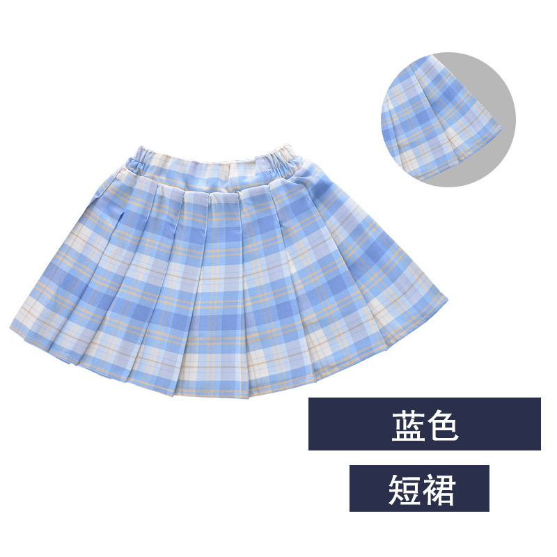 瀾洋貝小学生jk格子縞スカート制服百パートナースカート夏運動半ズボンショートスカート底付けdqdkzh|undefined