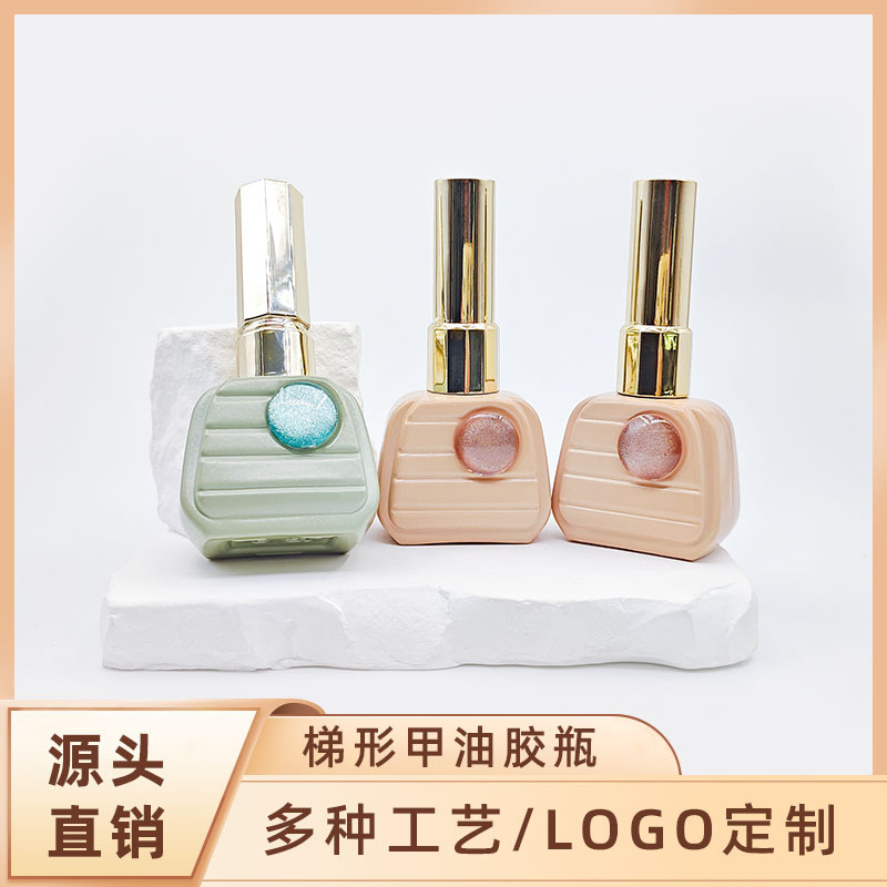 2025新款现货15ML甲油胶分装瓶 瓶身显色色卡透明玻璃瓶美甲包装