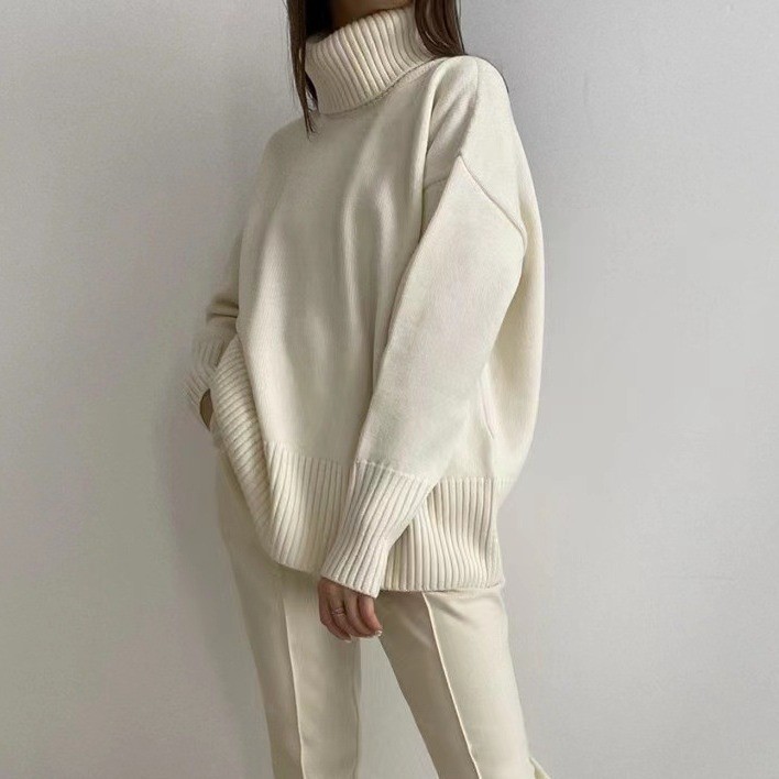 Luxury Alpaca Wool High-Neck Sweater – Ultra-Soft Anti-Pilling Pullover (S-XL, 16 Colors, Minimalist Chic Essential)_voghion.com