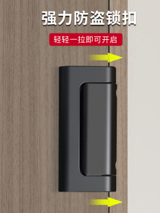 免打孔门锁扣卡扣防盗固定室内门反锁强力阻门搭扣锁房门神器-阿里巴巴