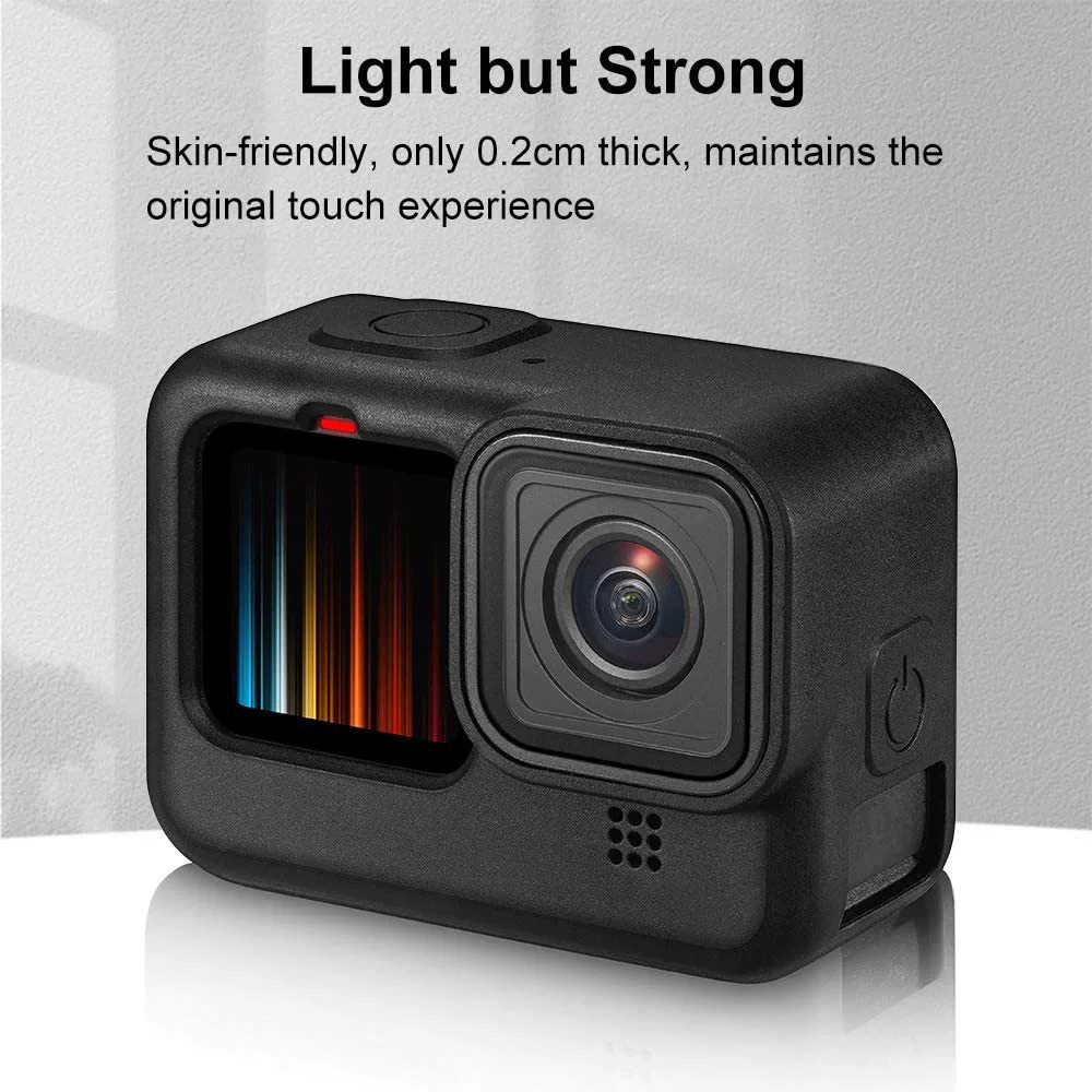  silicone sleeve+lens cover+latch rope+tempered protective film