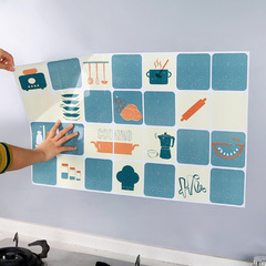 Factory Direct Supply Kitchen Grid Oil-Proof Sticker Tile Wall Sticker Stove Self-Adhesive Range Hood Cabinet Wallpaper Wholesale