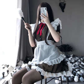 情趣内衣制服诱惑绑带围裙网纱透视角色扮演性感女仆套装代发2426
