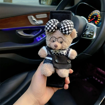 Seat belt shoulder pad: net red women - upgraded-standing-bear-7-ice-silk-safety-belt-shoulder-pads