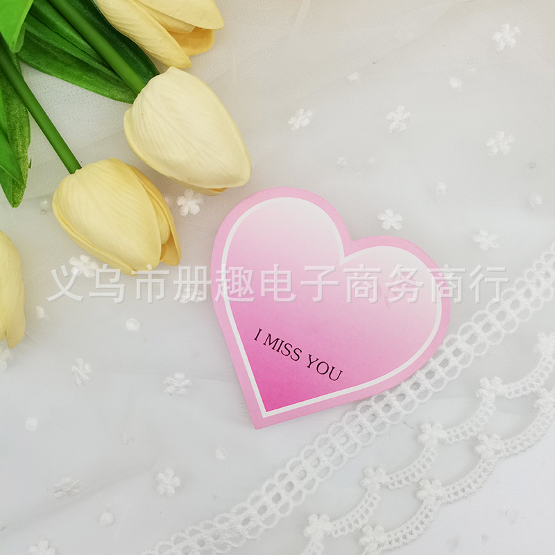 Tarjeta de bendición de corazón de durazno pequeño Insertar tarjeta de felicitación de amor etiqueta Tarjeta de mensaje en forma de corazón ramo de flores material de feliz cumpleaños