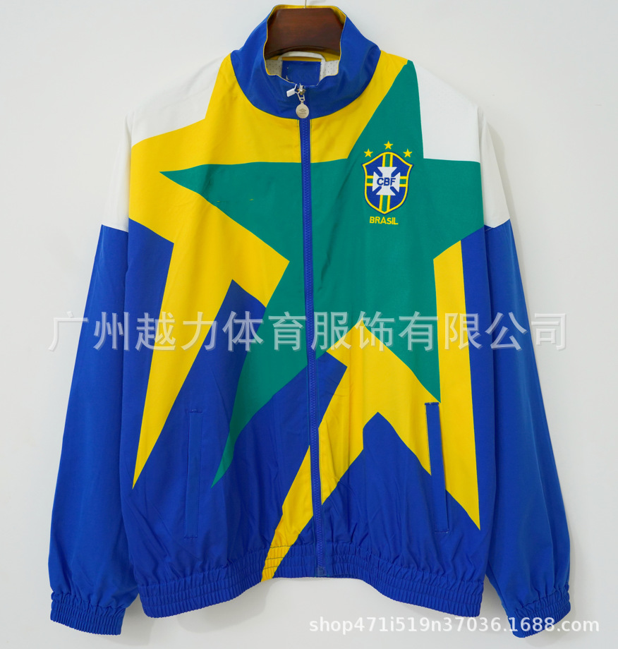 Chaqueta Bordada retro de manga larga y gruesa Manchester United Barcelona Inglaterra Brasil Real Madrid Liverpool image 59