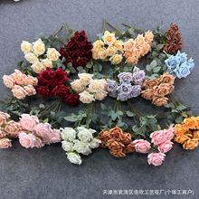 9头小玫瑰 钻石玫瑰把束玫瑰外贸婚庆路引花排桌花装饰把束玫瑰