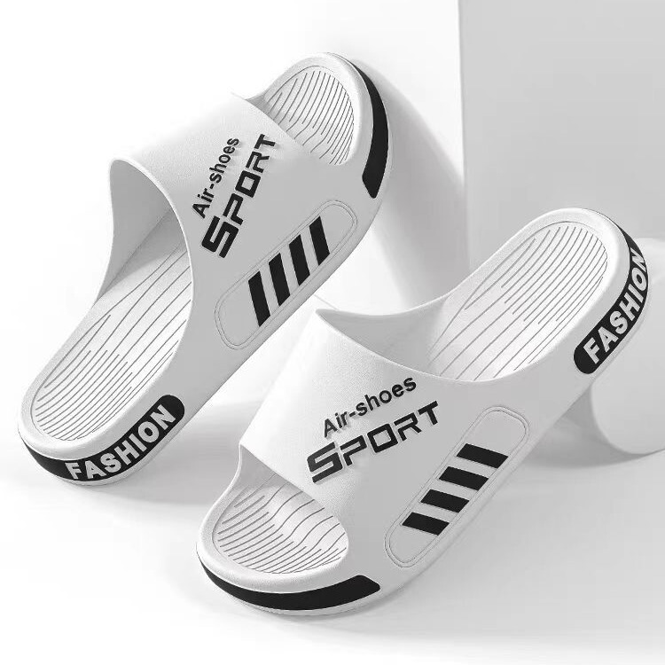 Deodorant Slippers Men's Summer plus size New Indoor Quiet Home Sandals and Slippers Women's Widened Non-slip Sports Men's Shoes