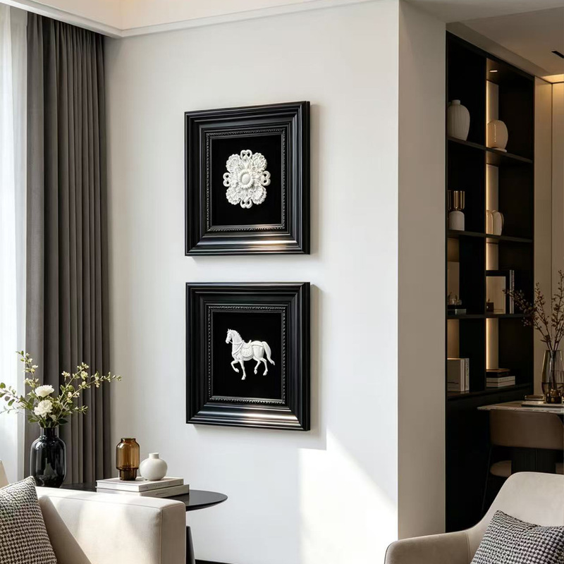 Retro-Style Decorative Photo Frames with a High-End Feel, Black Empty Frames, Factory Wholesale, European-Style Embossed Wall Picture Frames with an Artistic Touch Retro-Style Decorative Photo Frames with a High-End Feel, Black Empty Frames, Factory Wholesale, European-Style Embossed Wall Picture Frames with an Artistic Touch
