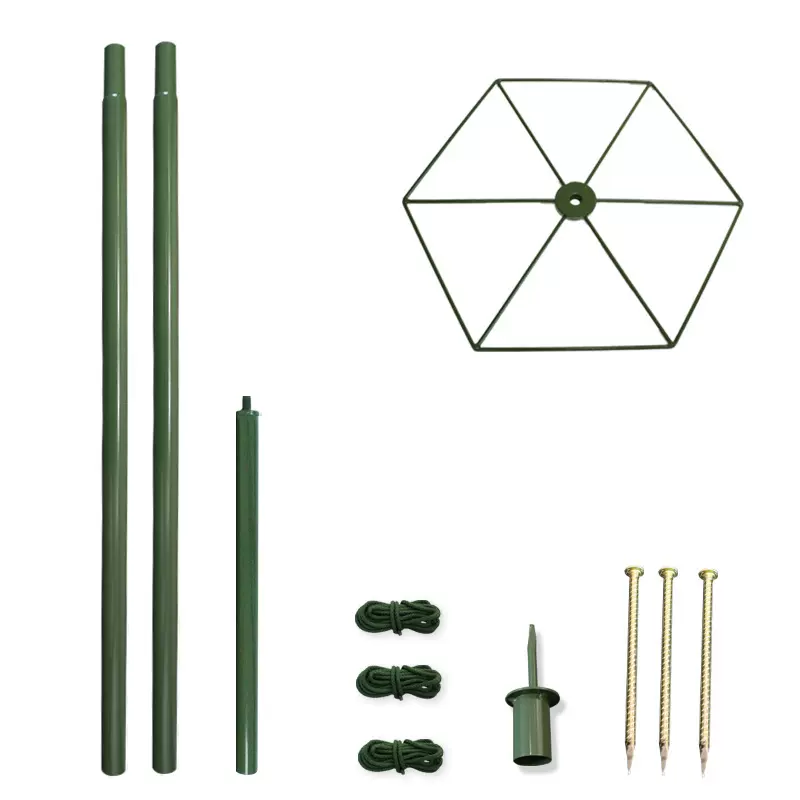 定制铝合金伪装网支撑杆配件迷彩网支架铁质张网器厂家供应可定做