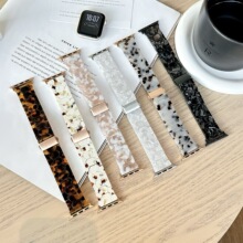 适用S10苹果Applewatch手表几何蜂巢内六角树脂iwatch se/S98表带