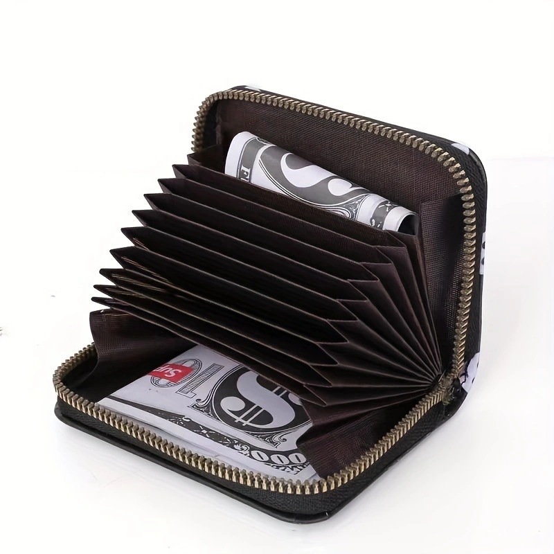 2023 nueva cartera de Halloween cráneo impreso multi-Tarjeta titular divertido Halloween monedero embrague