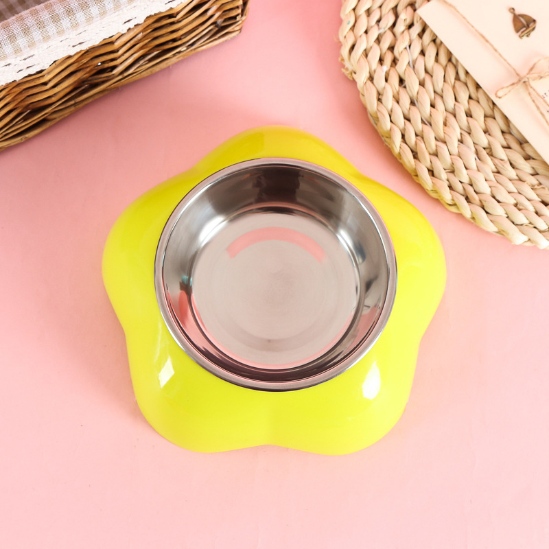 Tazón para mascotas flor para mascotas tazón de doble propósito dos en uno para mascotas tazón de acero inoxidable tazón para perros tazón de plástico para mascotas tazón de comida para perros
