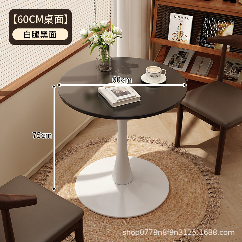 [Xingyao 흑백 다리] 직경 60 원형 테이블
