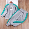 Set, top with zipper for boys with letters, trousers, children's clothing, 3-10 years, long sleeve