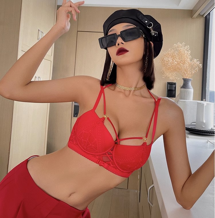 2023 Nuova biancheria intima sexy in pizzo con cinturino grande per il braccialetto in acciaio con raccolta di piccoli petto da donna per evitare cedimenti e avvolgimento_voghion.com