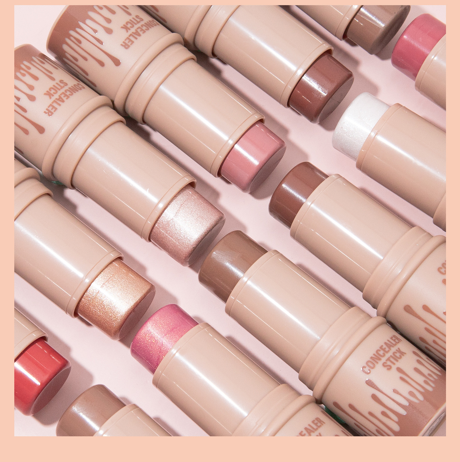 Hellokiss Multi-color Highlighter Blush Makeup Stick Bronzer Three-dimensional Natural Brightening Multi-functional Contouring stick undefined