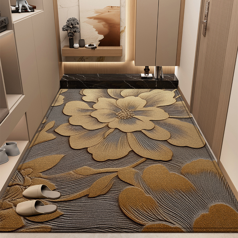 轻奢高级入户门地垫地毯门垫进门大门口玄关防滑脚垫可裁剪挂画