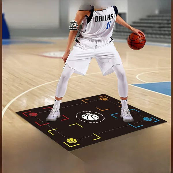 Manufacturer Wholesale Basketball Foot Training Mat Indoor Ball Control Auxiliary Sound Insulation Mat Fitness Sports Rubber Non-Slip Floor Mat