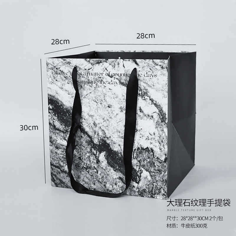 마블링 토트백 [나폴레옹 블랙/1개], 컬러 사진 설명 참조