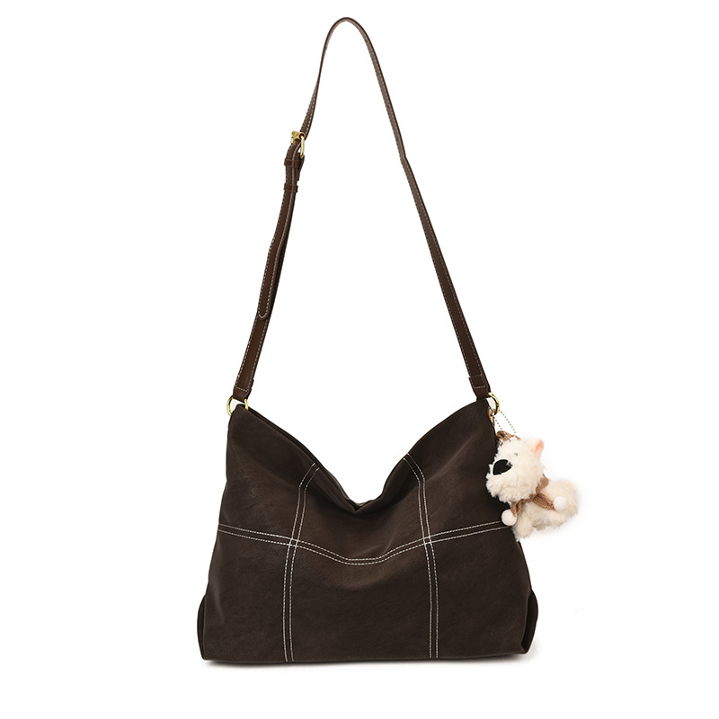 Bolsos retro retro mate de alta calidad para mujeres 2025, nueva moda de gran capacidad, bolsas de hombro, bolsas de hombro de estilo perezoso.