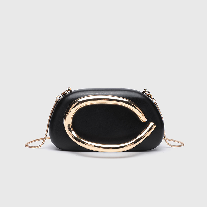 [26 colors] ZA pull metal chain dinner box bag 2025 spring new crossbody shoulder clutch bag